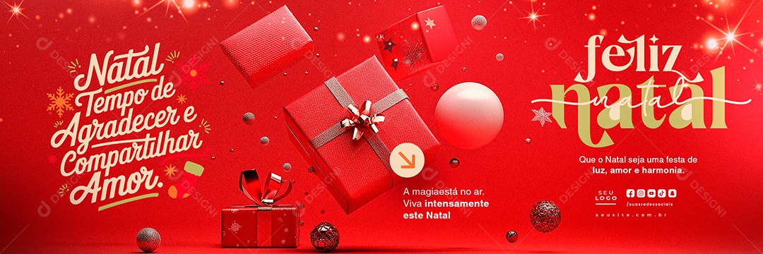 Carrossel Feliz Natal Social Media PSD Editável