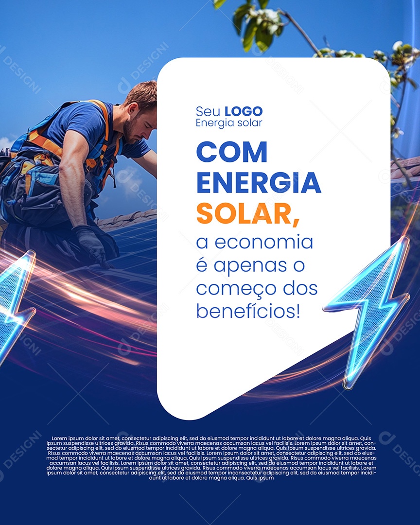 Solar Energy Economy is Only The Social Media PSD Editable Start