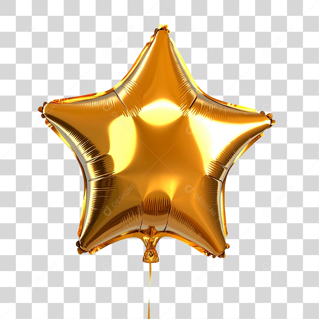 Balão Estrela Decoração PNG Transparente