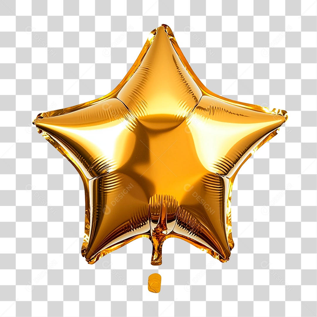 Balão Estrela Decoração PNG Transparente