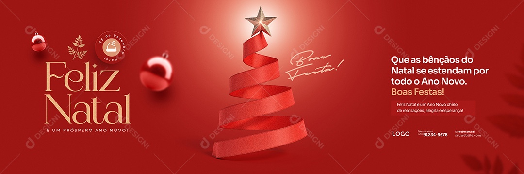 Carrossel Feliz Natal e um Prospero Ano Novo Social Media PSD Editável