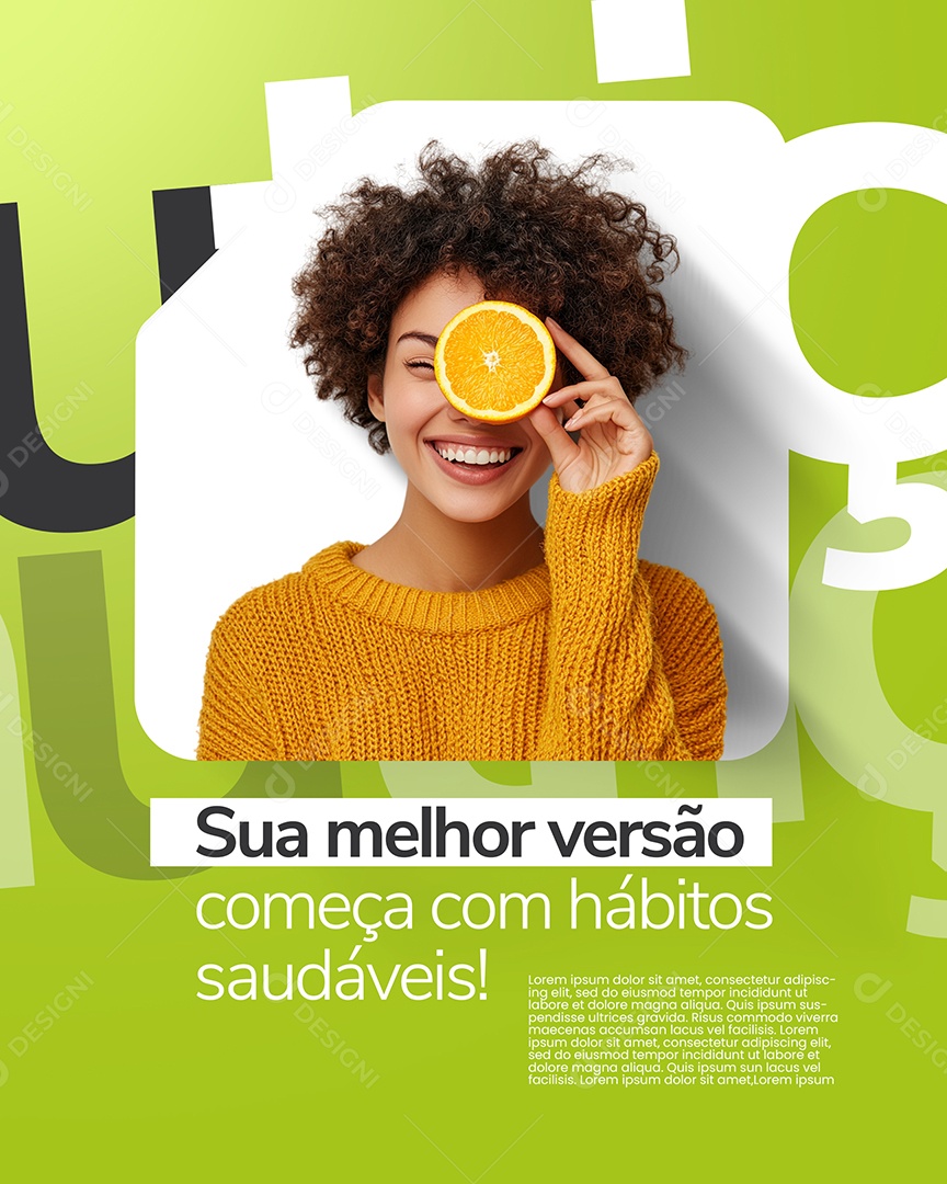 Nutricionista Sua melhor Versão Social Media PSD Editável