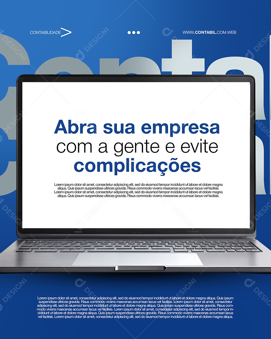 Contabilidade Abra Sua Empresa Social Media PSD Editável
