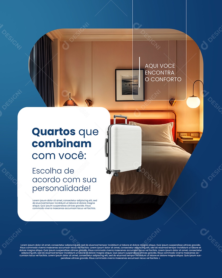 Hotel Rooms Combining With You Social Media PSD Editable
