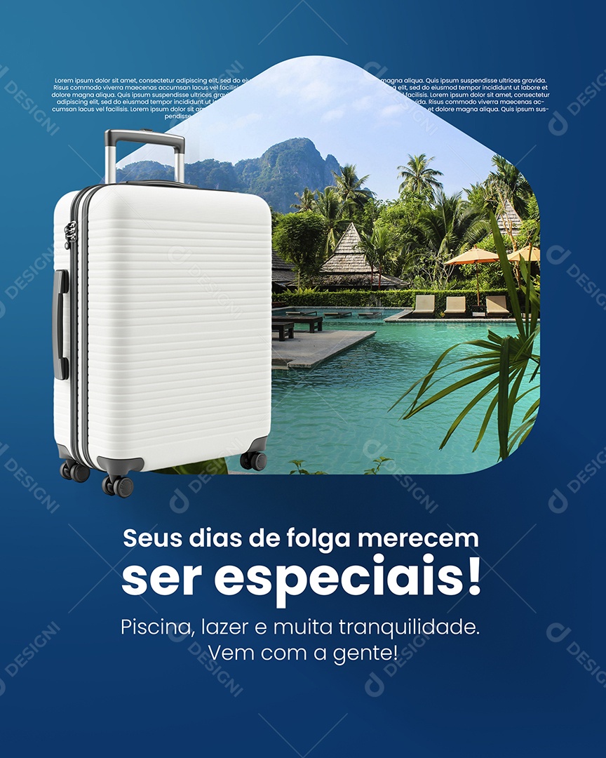 Hotel Dias De Folga Especiais  Social Media PSD Editável