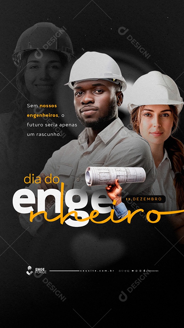 Story Dia do Engenheiro 11 de Dezembro Social Media PSD Editável