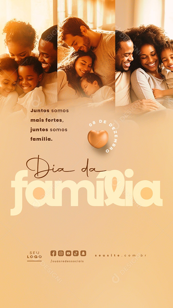 Story Dia da Família 08 de Dezembro Social Media PSD Editável