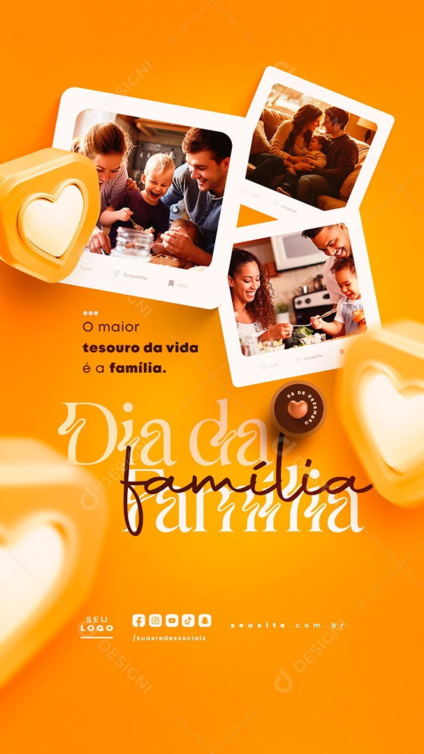Story Dia da Família 08 de Dezembro Social Media PSD Editável