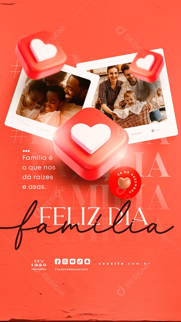 Story Social Media Dia da Família 08 de Dezembro PSD Editável