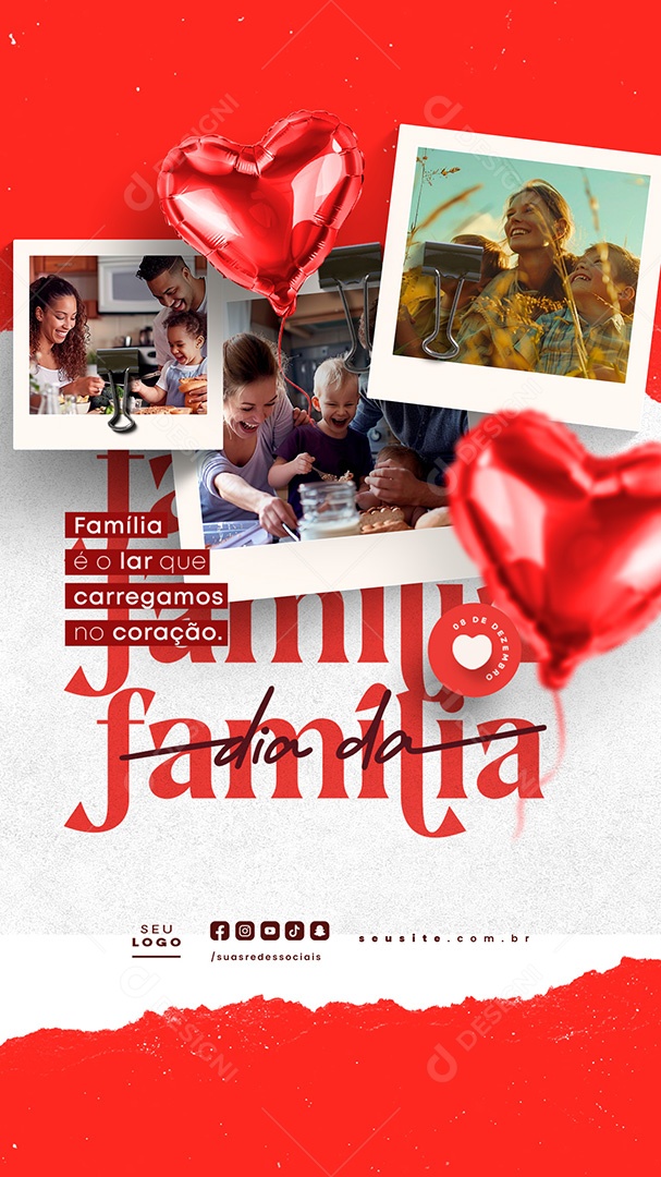 Story Dia da Família 08 de Dezembro Social Media PSD Editável