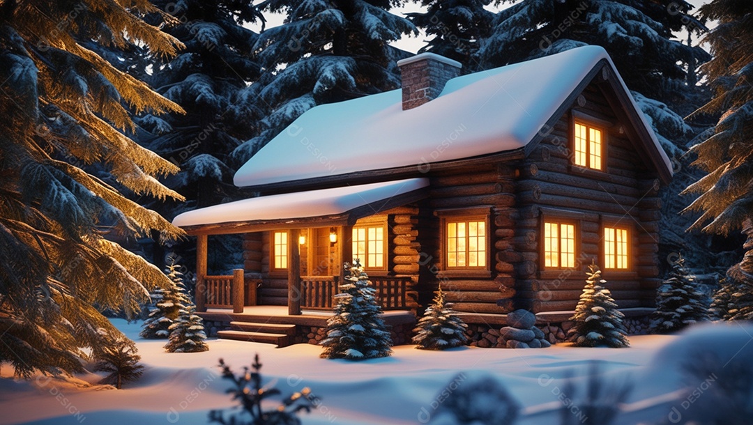 Casa com árvores em volta