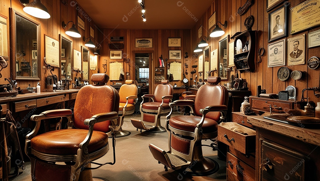 Interior of a vintage lounge