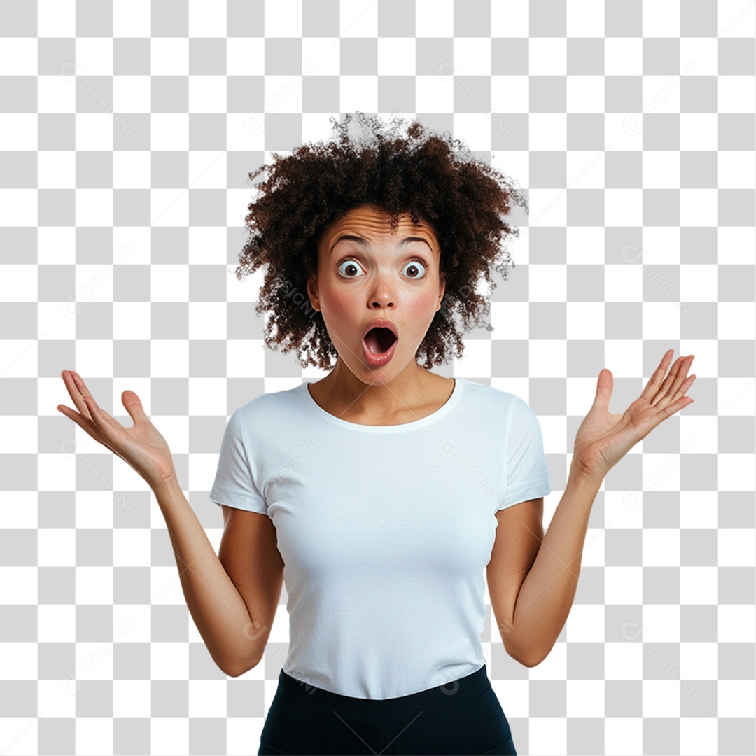 Mulher Fazendo Gestos PNG Transparente