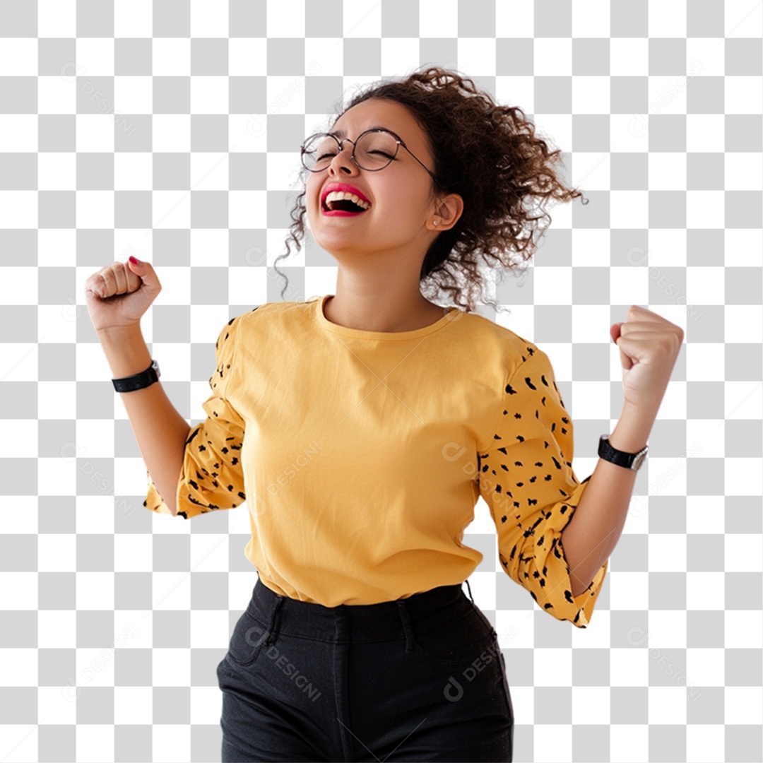 Mulher Fazendo Gestos PNG Transparente