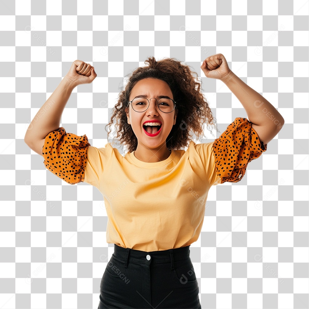 Mulher Fazendo Gestos PNG Transparente