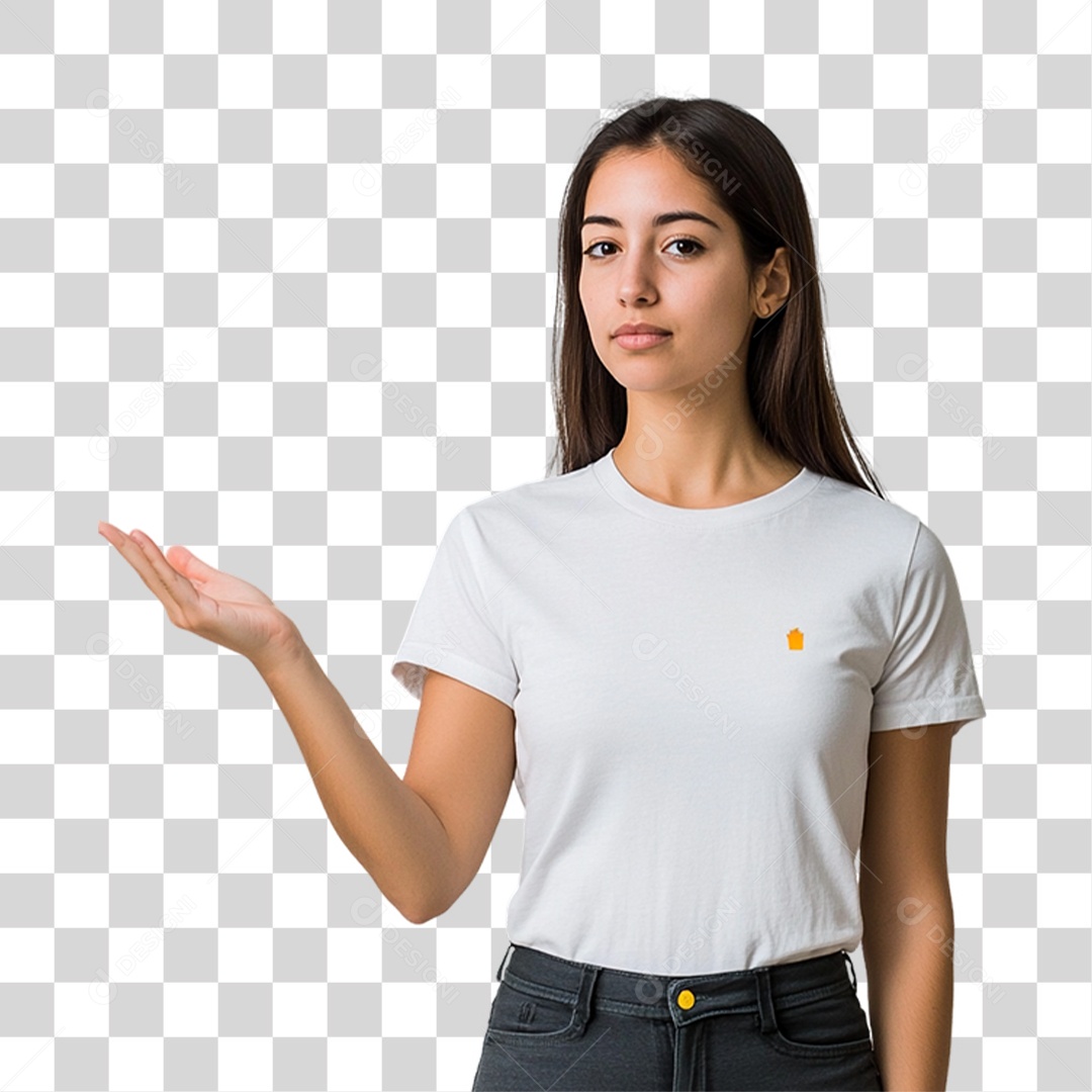 Mulher Fazendo Gestos PNG Transparente