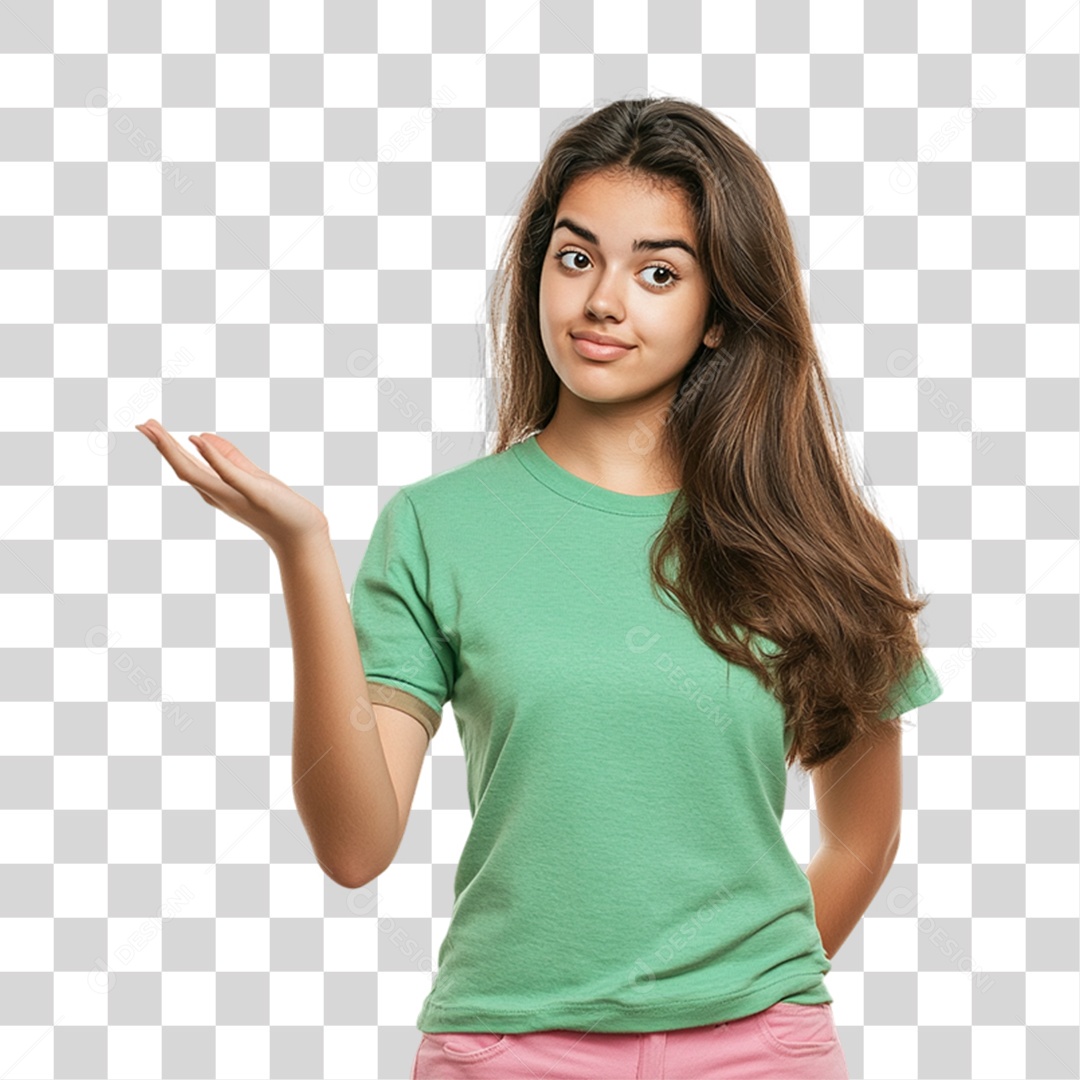 Mulher Fazendo Gestos PNG Transparente
