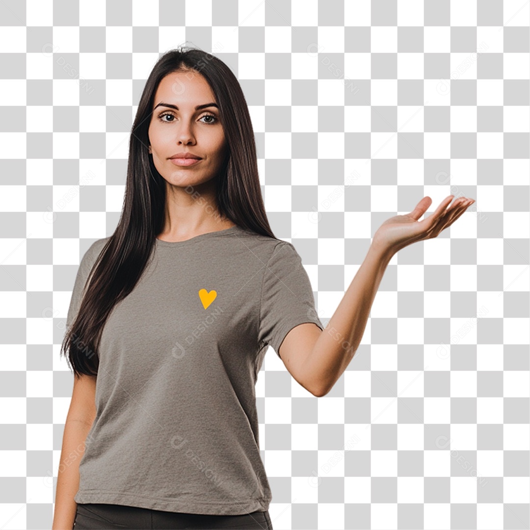 Mulher Fazendo Gestos PNG Transparente