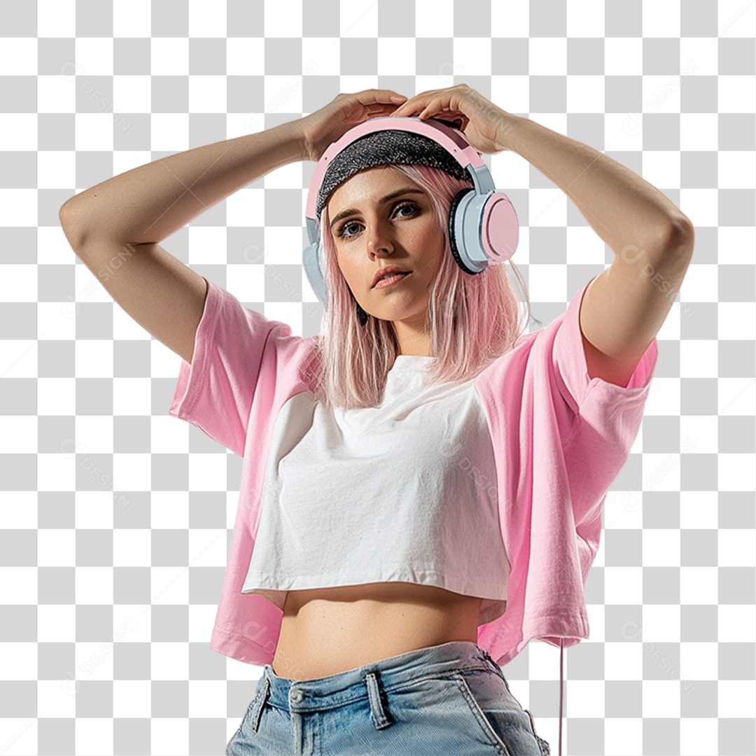 Mulher Fazendo Gestos PNG Transparente