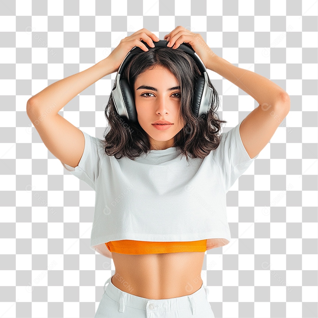 Mulher Fazendo Gestos PNG Transparente