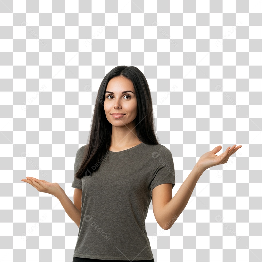 Mulher Fazendo Gestos PNG Transparente