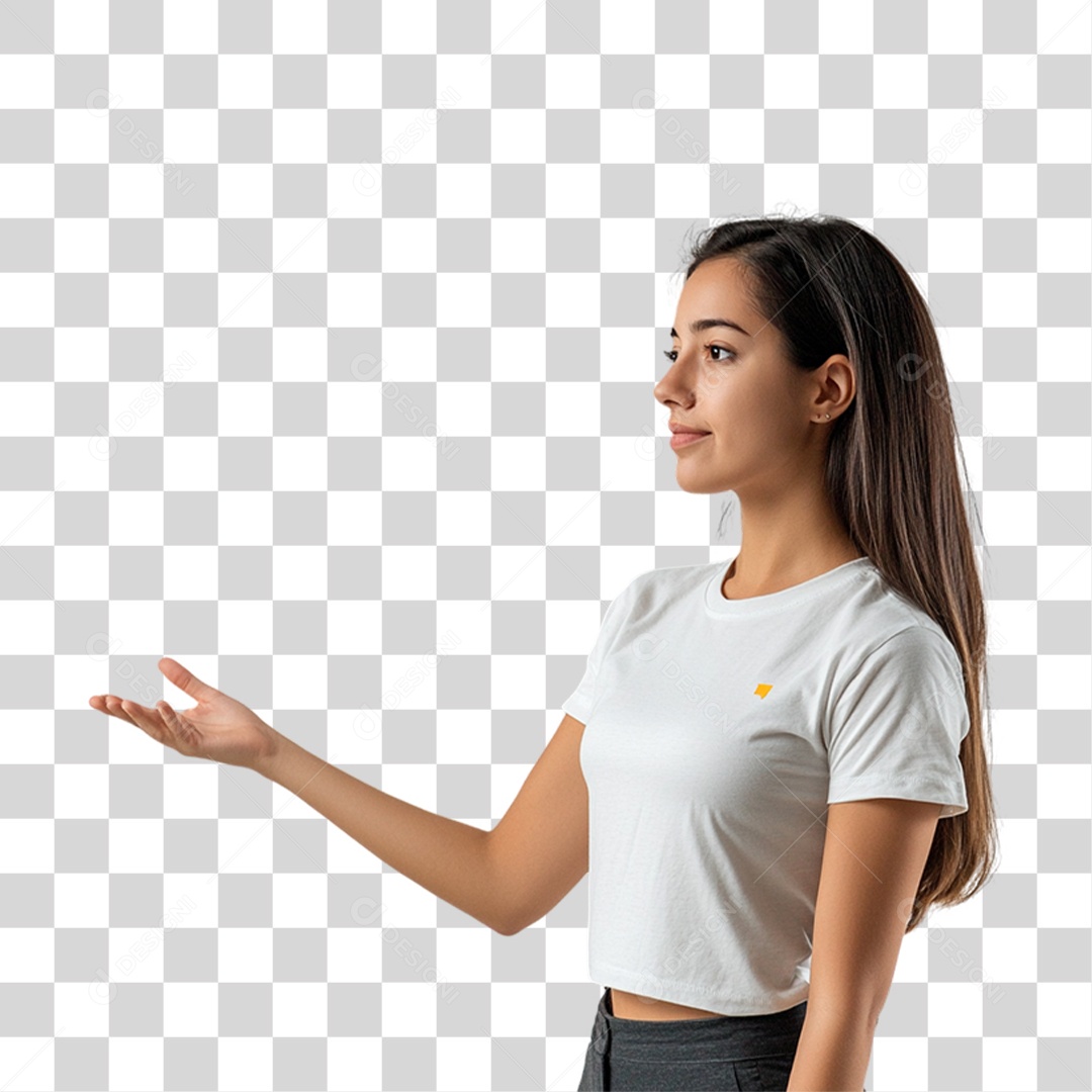 Mulher Fazendo Gestos PNG Transparente