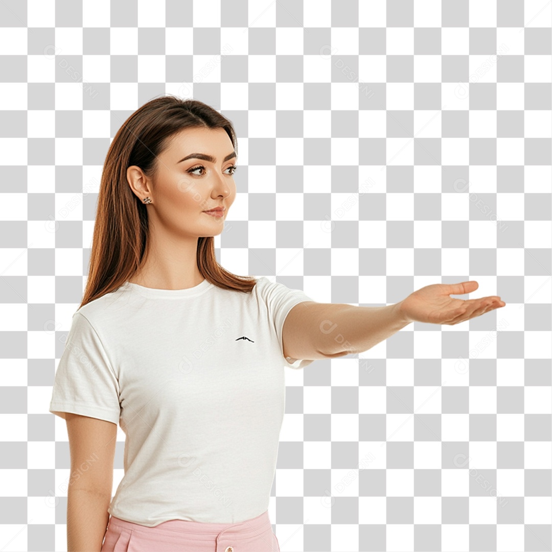 Mulher Fazendo Gestos PNG Transparente