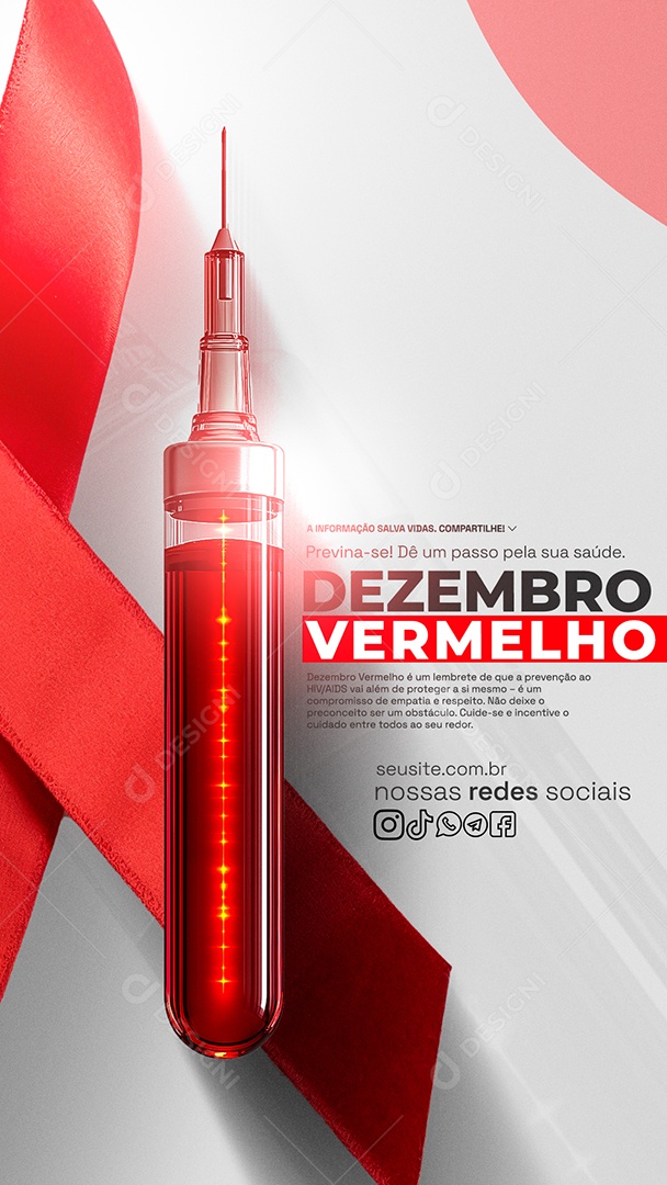 Story Dezembro Vermelho Social Media PSD Editável