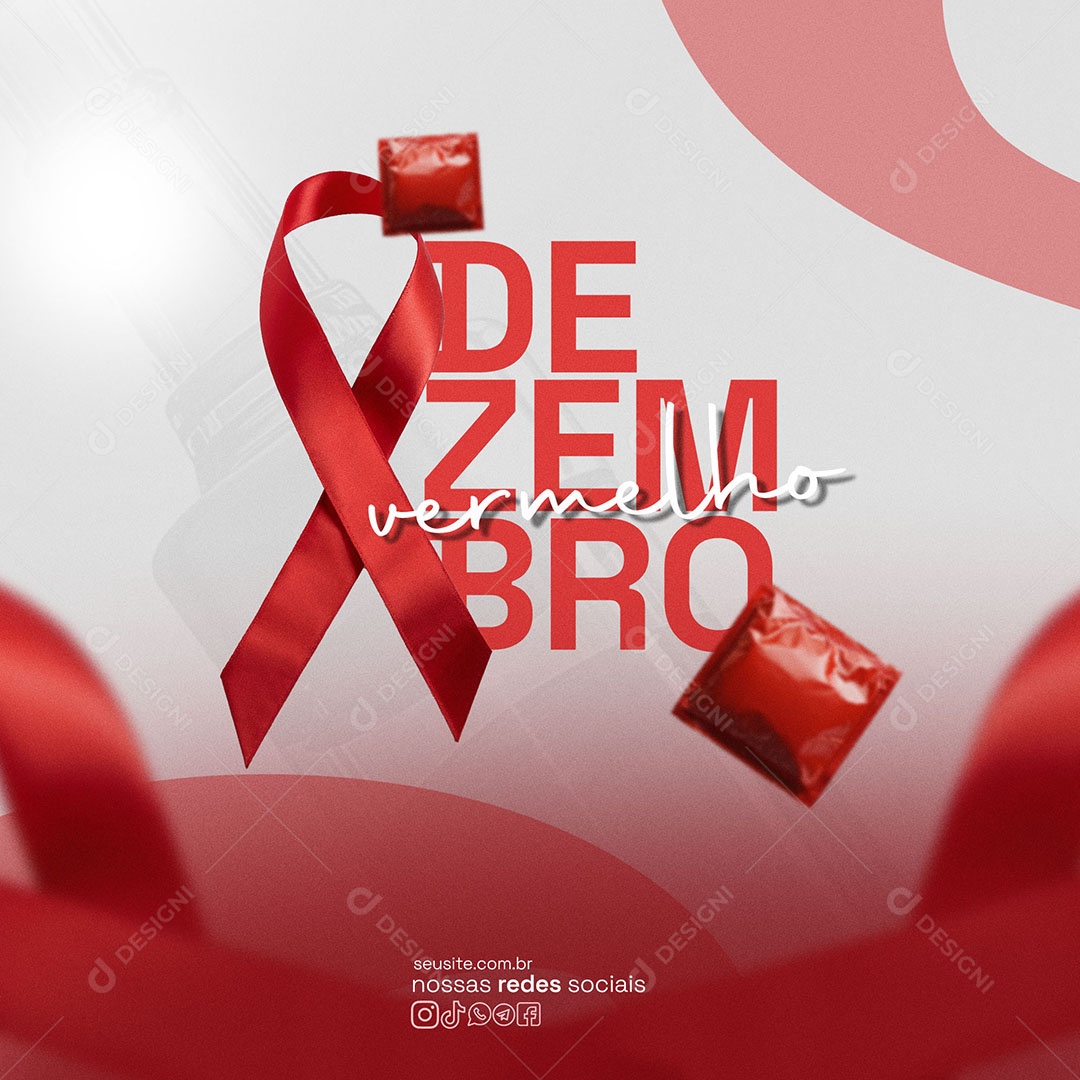 Dezembro Vermelho Social Media PSD Editável