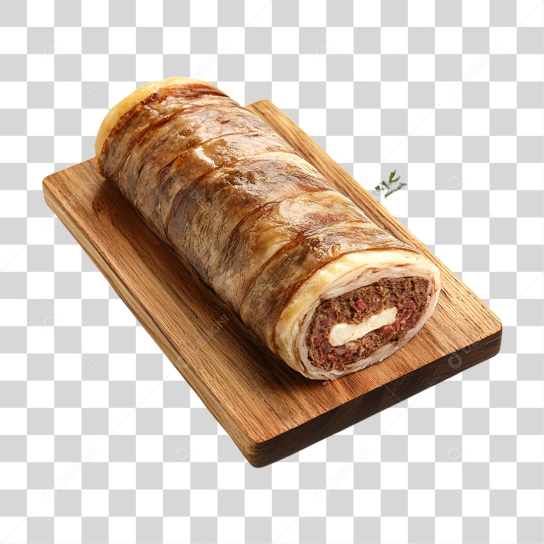 Rocambole de Carne PNG Transparente