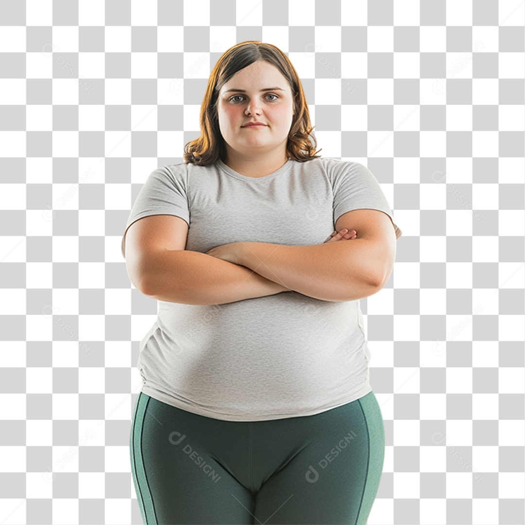 Mulher com Obesidade PNG Transparente