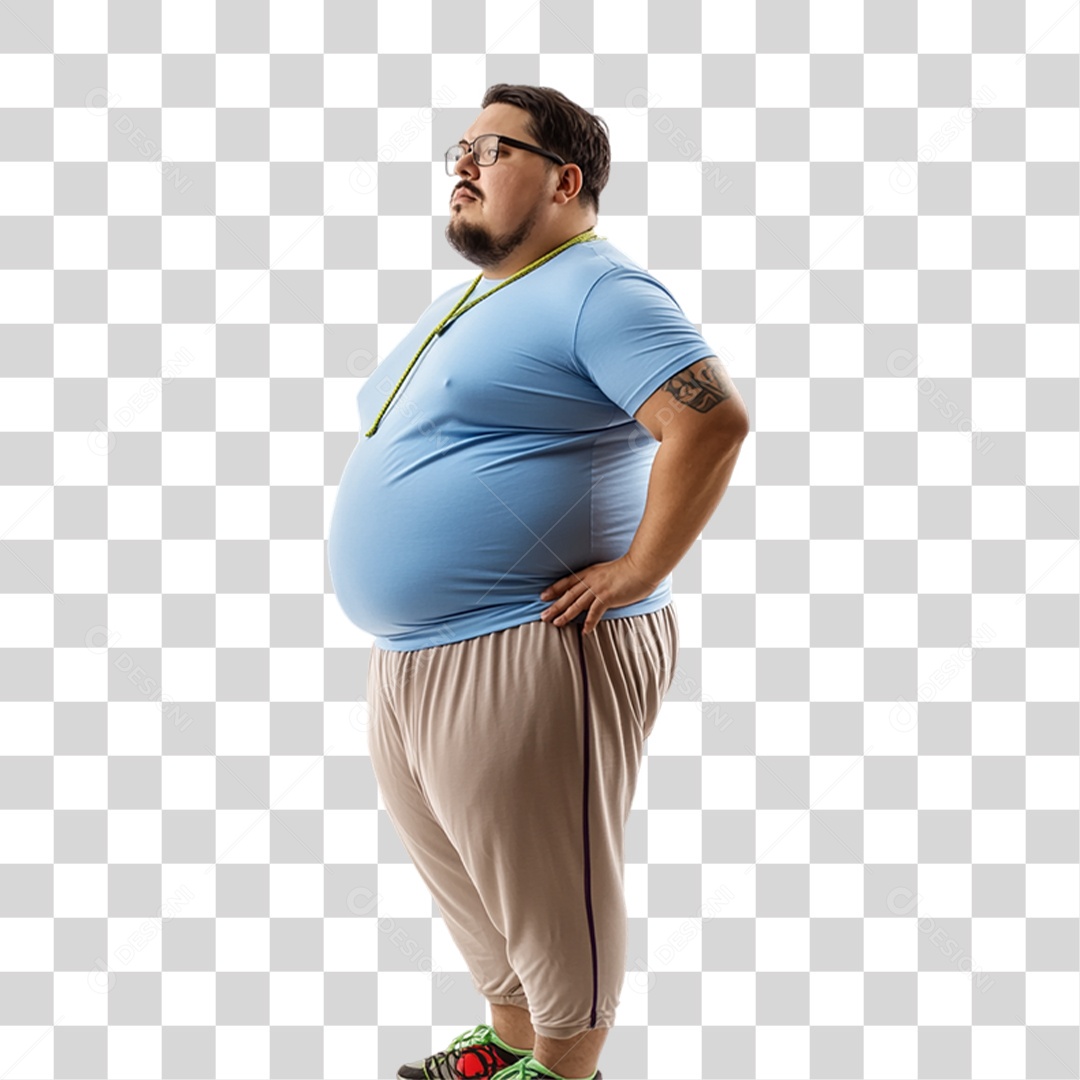 Homem Obeso PNG Transparente