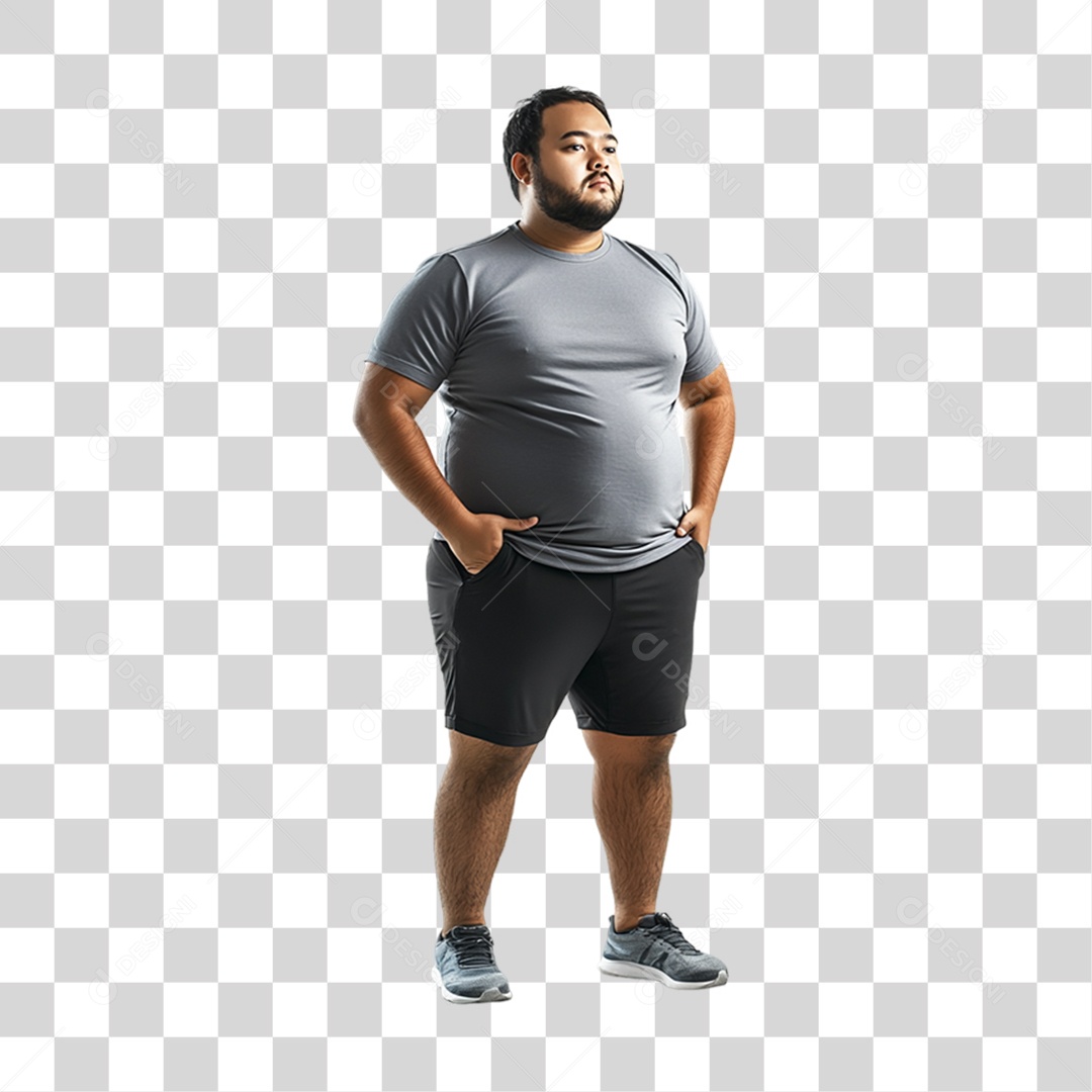 Homem Obeso PNG Transparente