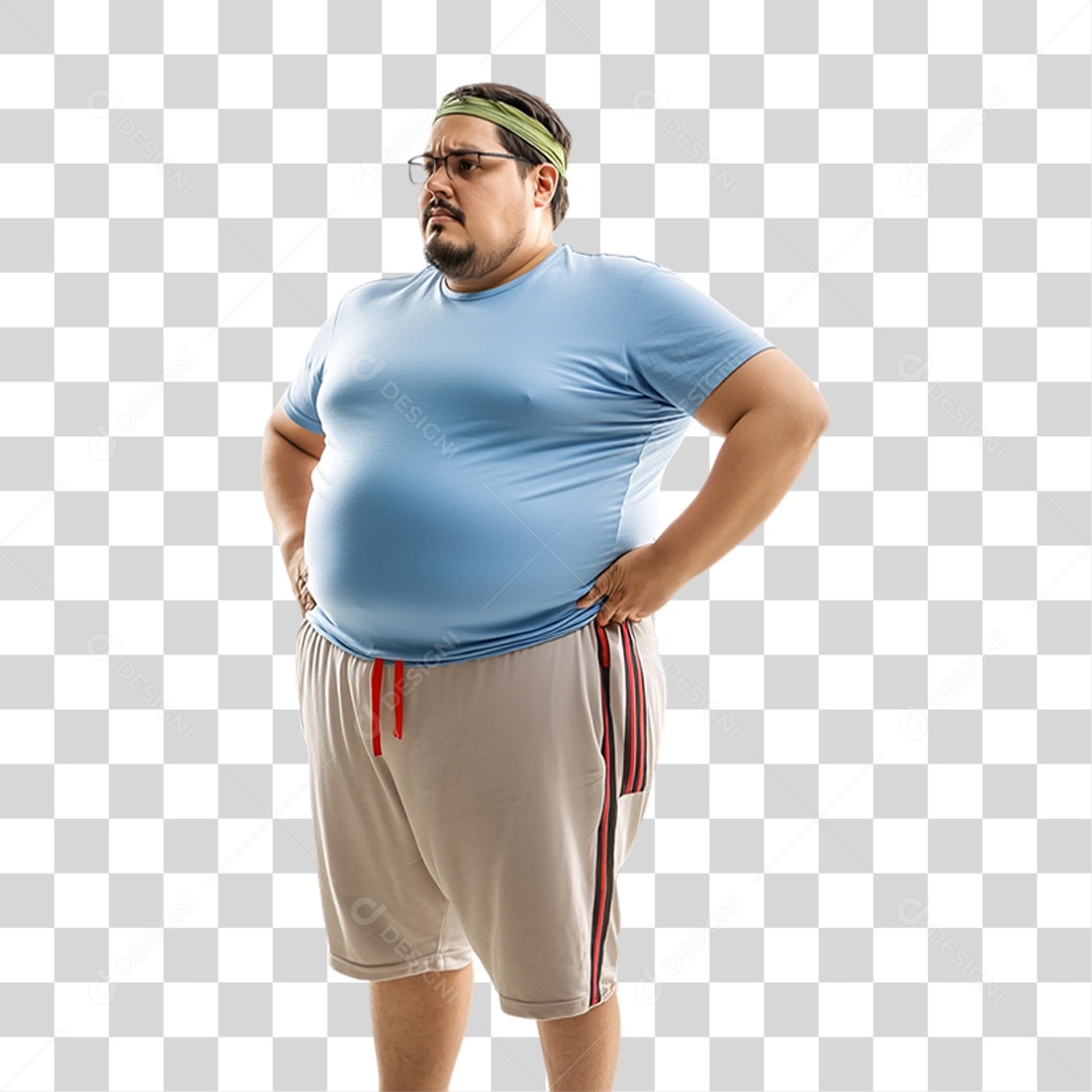 Homem Obeso PNG Transparente