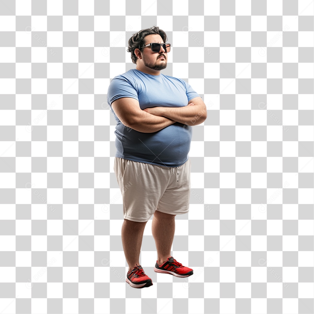 Homem Obeso PNG Transparente