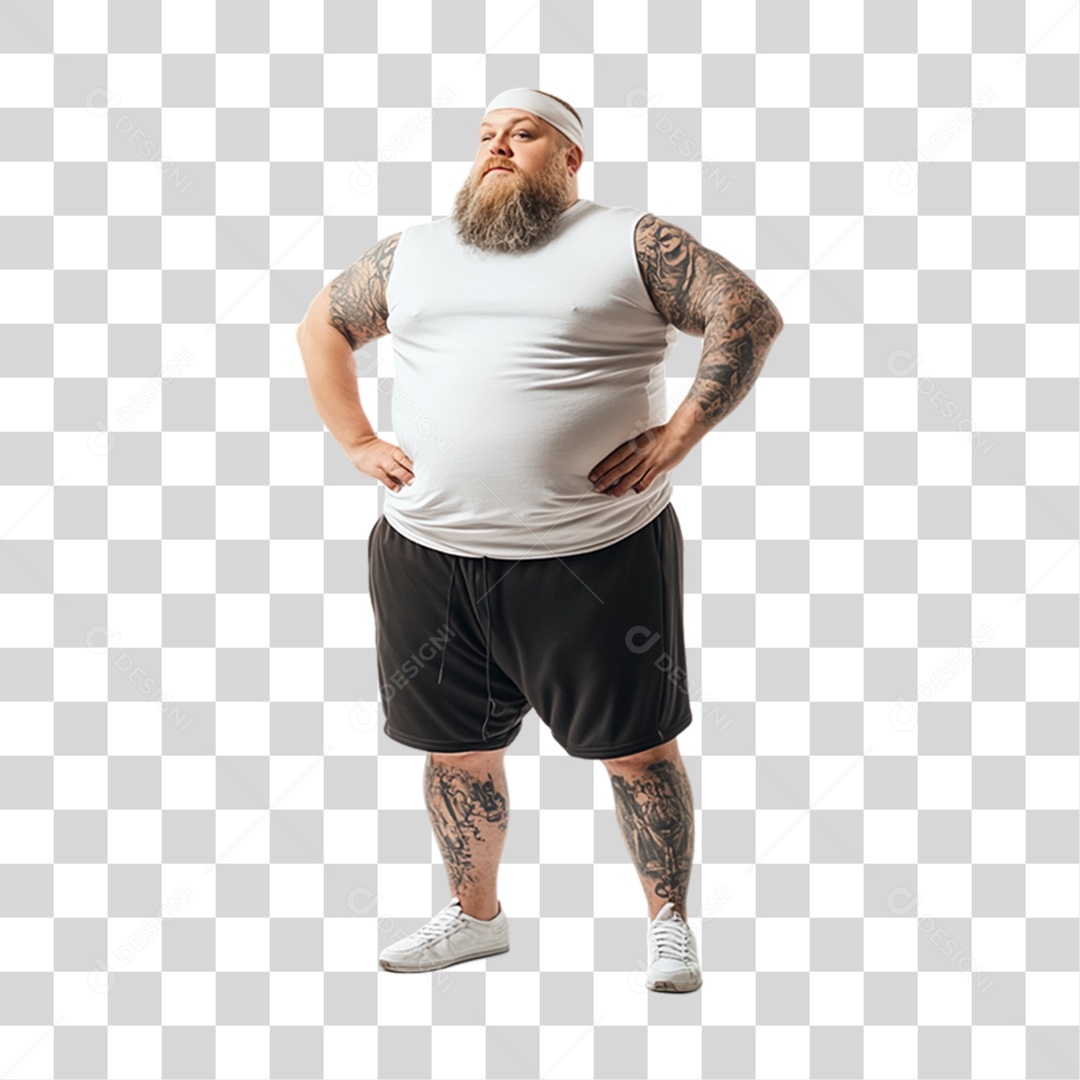 Homem Obeso PNG Transparente