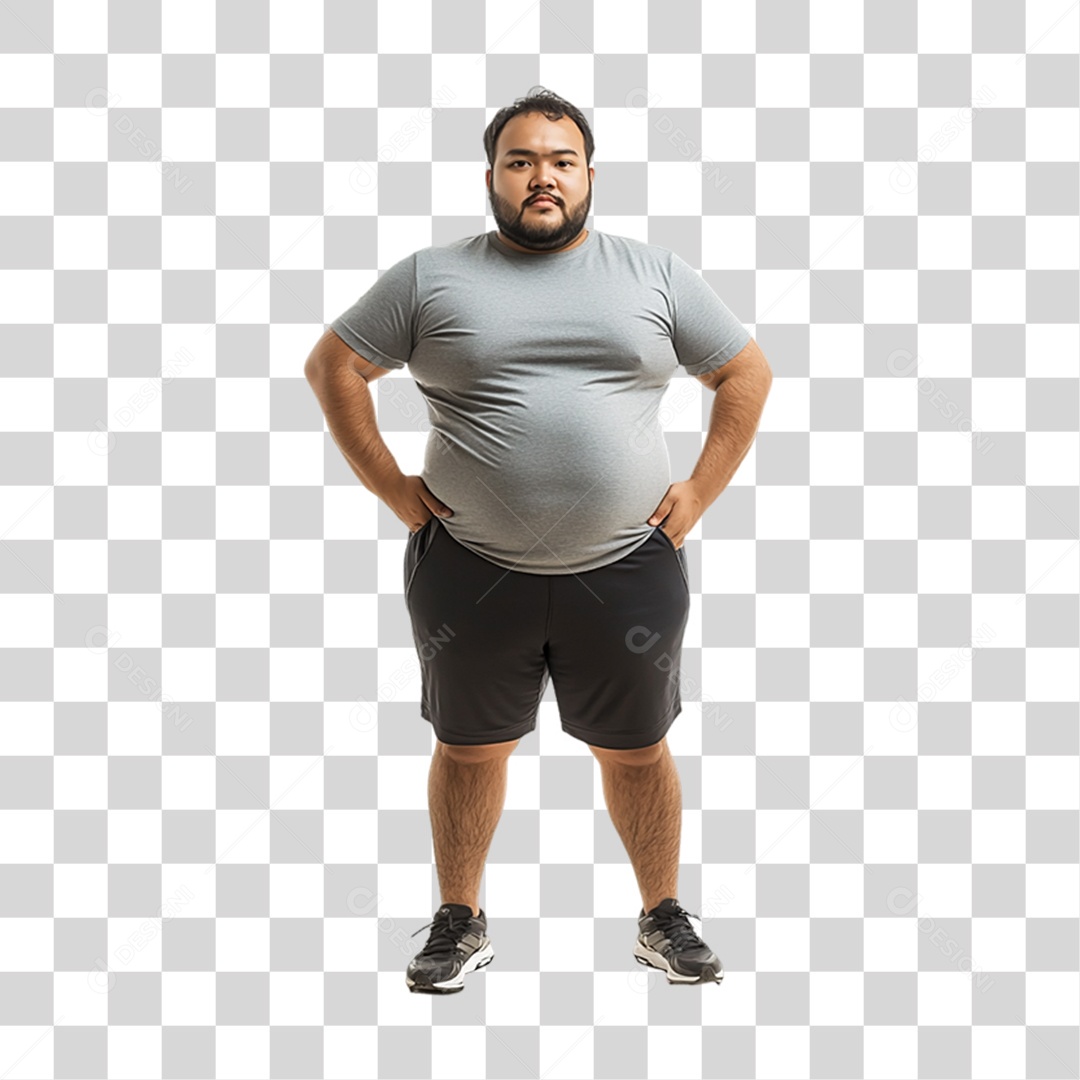 Homem Obeso PNG Transparente
