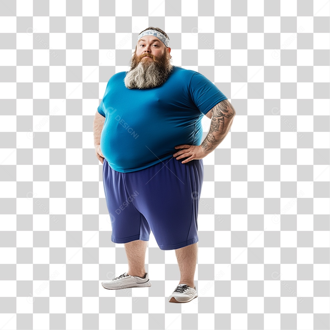 Homem Obeso PNG Transparente