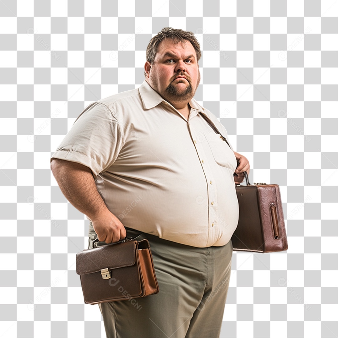 Homem Obeso PNG Transparente