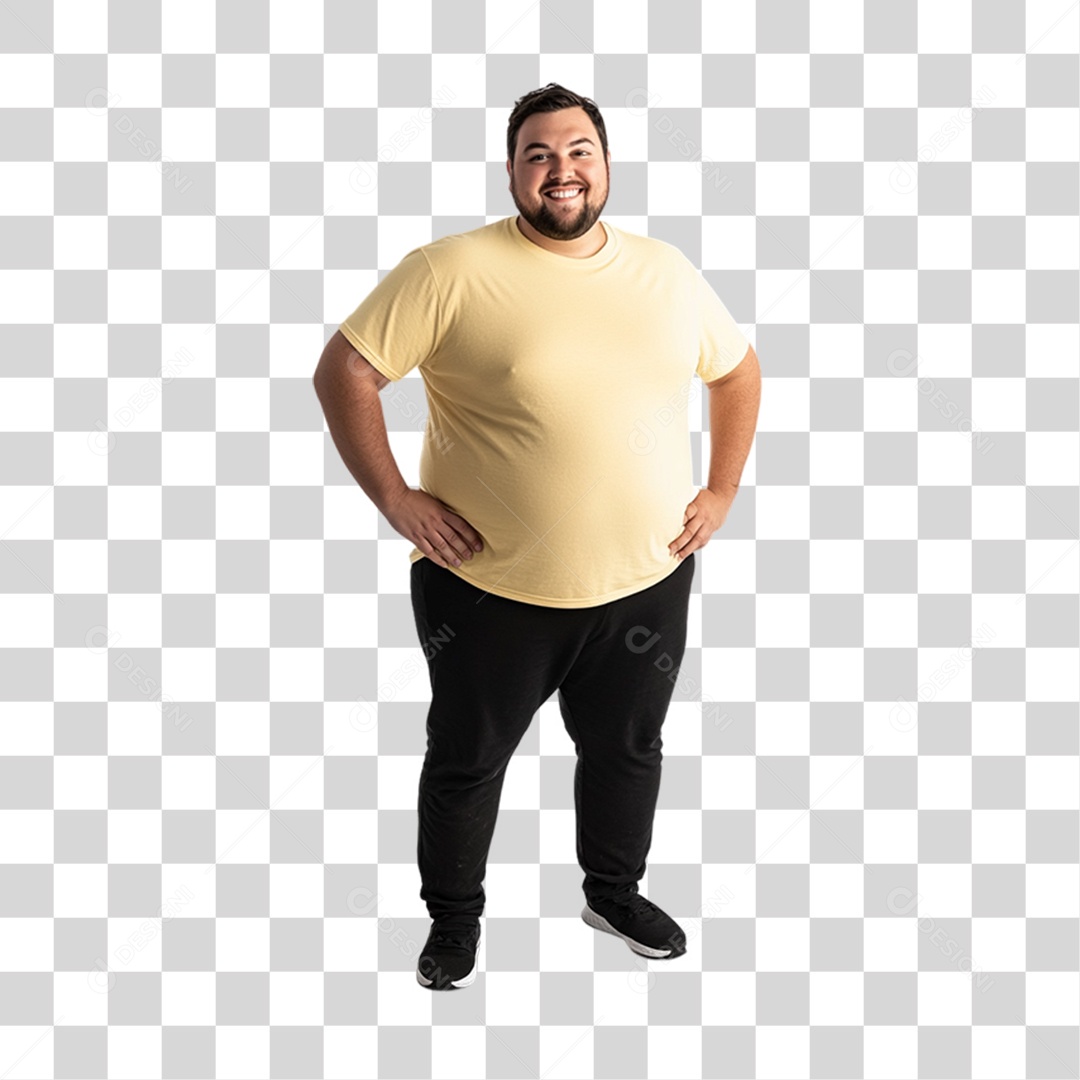 Homem Obeso PNG Transparente