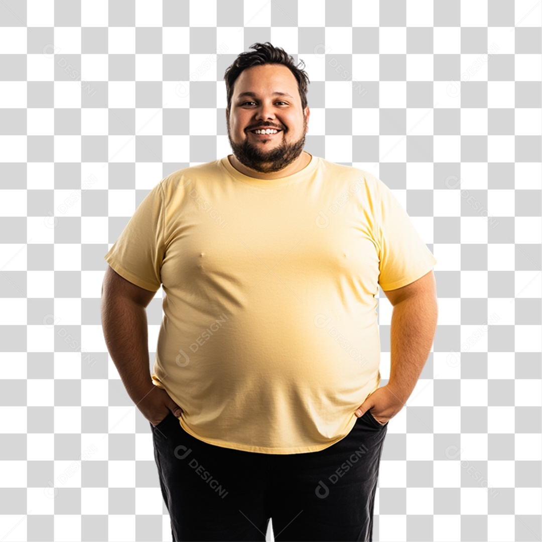 Homem Obeso PNG Transparente