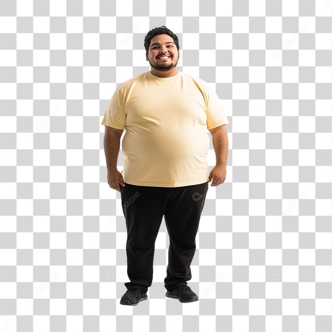 Homem Obeso PNG Transparente