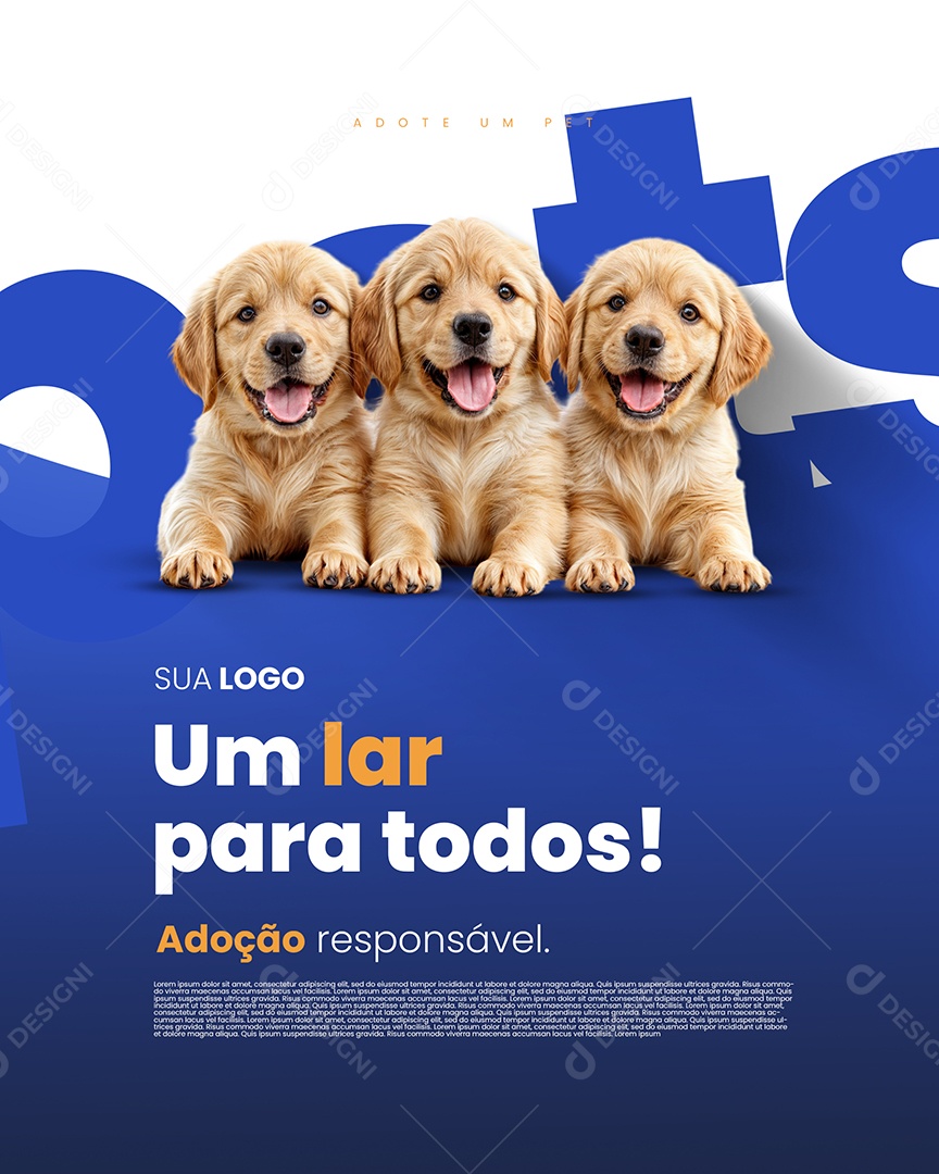 Petshop Adote Um Cão Social Media PSD Editável