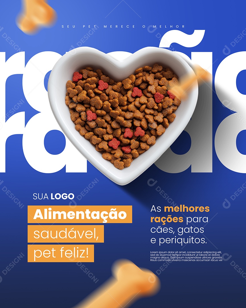 Petshop Alimentação Saudável Social Media PSD Editável