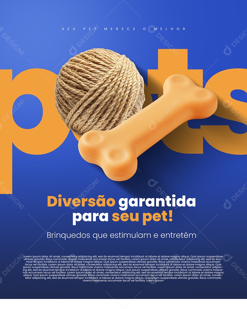 Petshop Diversão Garantida Social Media PSD Editável
