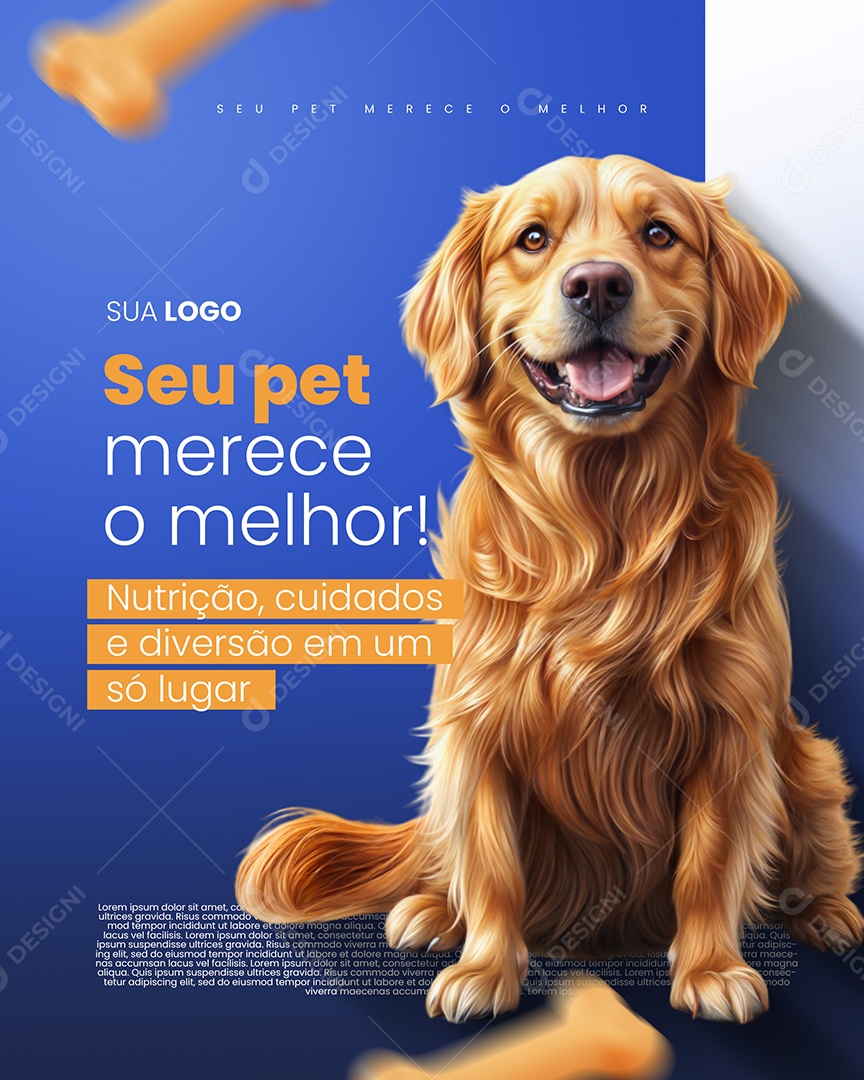 Pet Shop Nutrição Cuidados Social Media PSD Editável