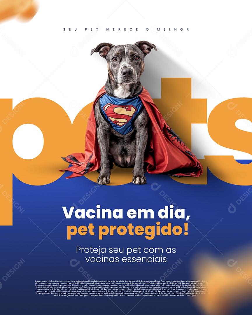 Pet Shop Vacine Pet Social Media PSD Editável