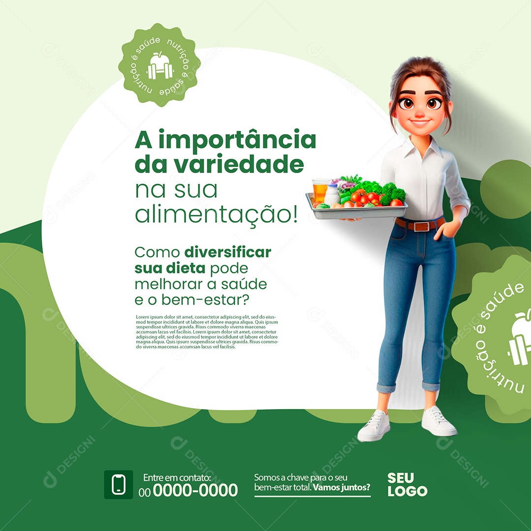 Nutricionista A Importância Da Variedade Social Media PSD Editável
