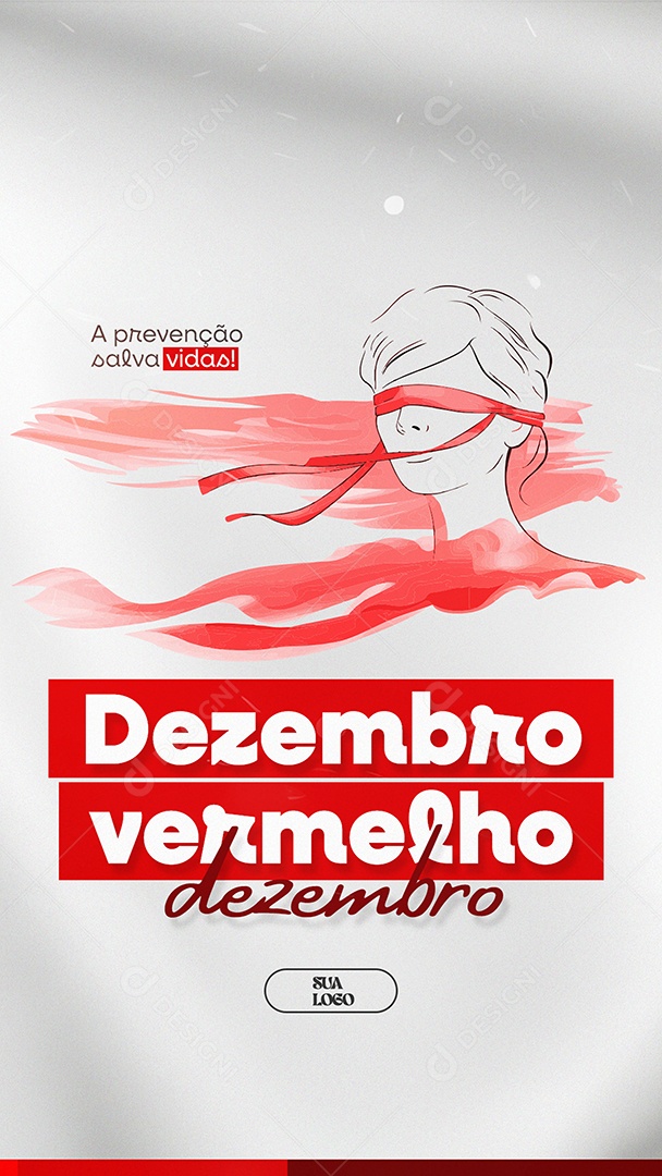 Story Dezembro Vermelho A Prevenção Salva Social Media PSD Editável