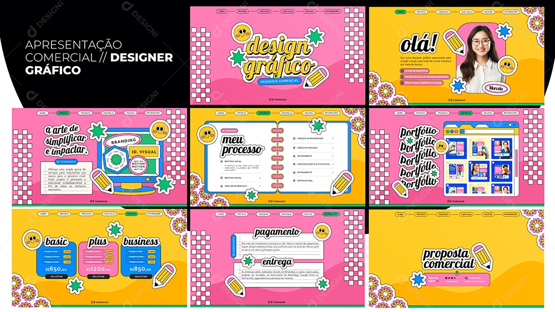 Apresentação Comercial Designer Gráfico PSD Editável